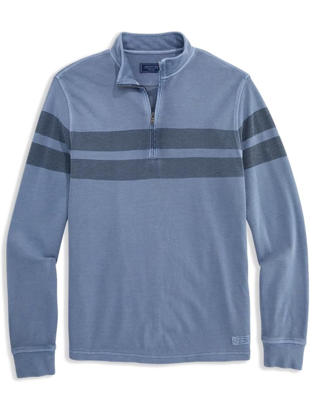 NWOT Vineyard Vines Blue Quarter-Zip Pullover with Navy Stripes Medium